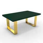 Dohányzóasztal - Antara arany lábbal - Forest zöld, méret: 100x60