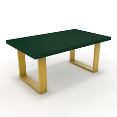 Dohányzóasztal - Antara festett arany lábbal - Forest zöld, méret: 100x60