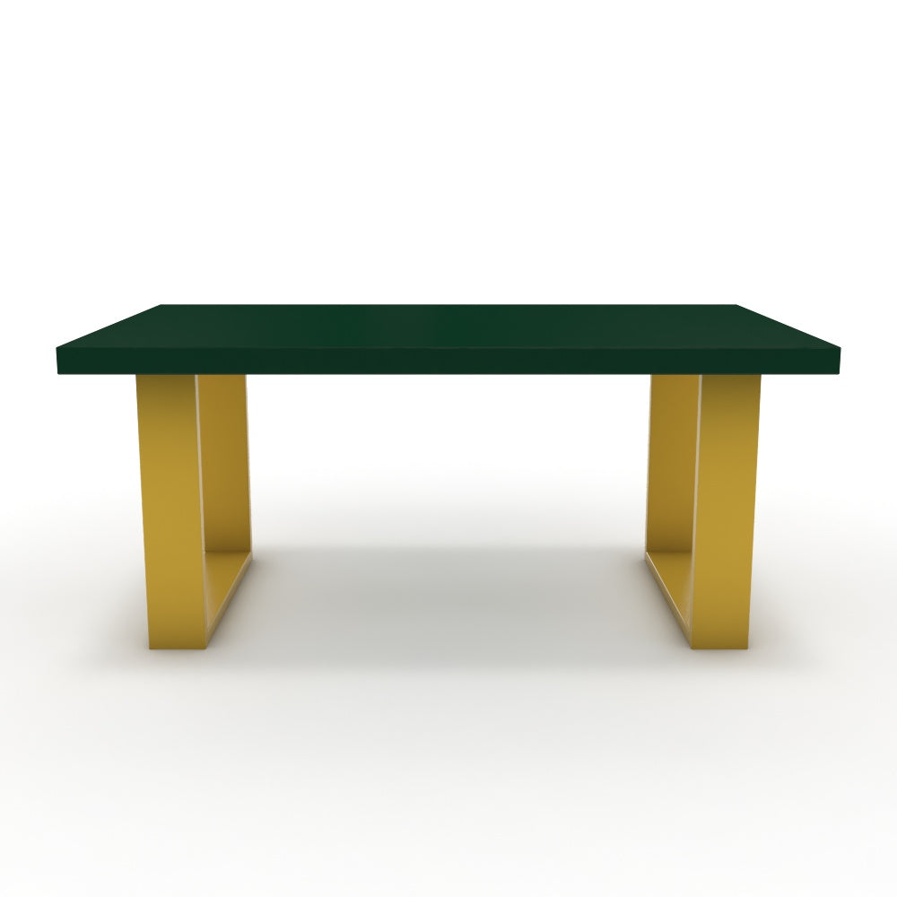 Dohányzóasztal - Antara festett arany lábbal - Forest zöld, méret: 100x60