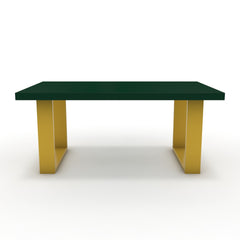 Dohányzóasztal - Antara festett arany lábbal - Forest zöld, méret: 100x60