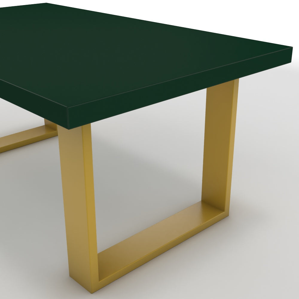Dohányzóasztal - Antara festett arany lábbal - Forest zöld, méret: 100x60