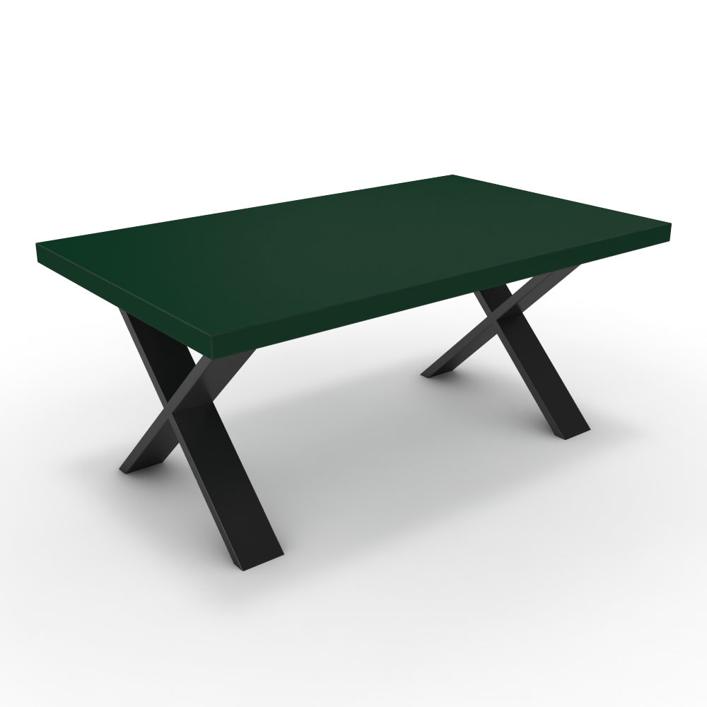 Dohányzóasztal - Préma fekete lábbal - Forest zöld, méret: 100x60