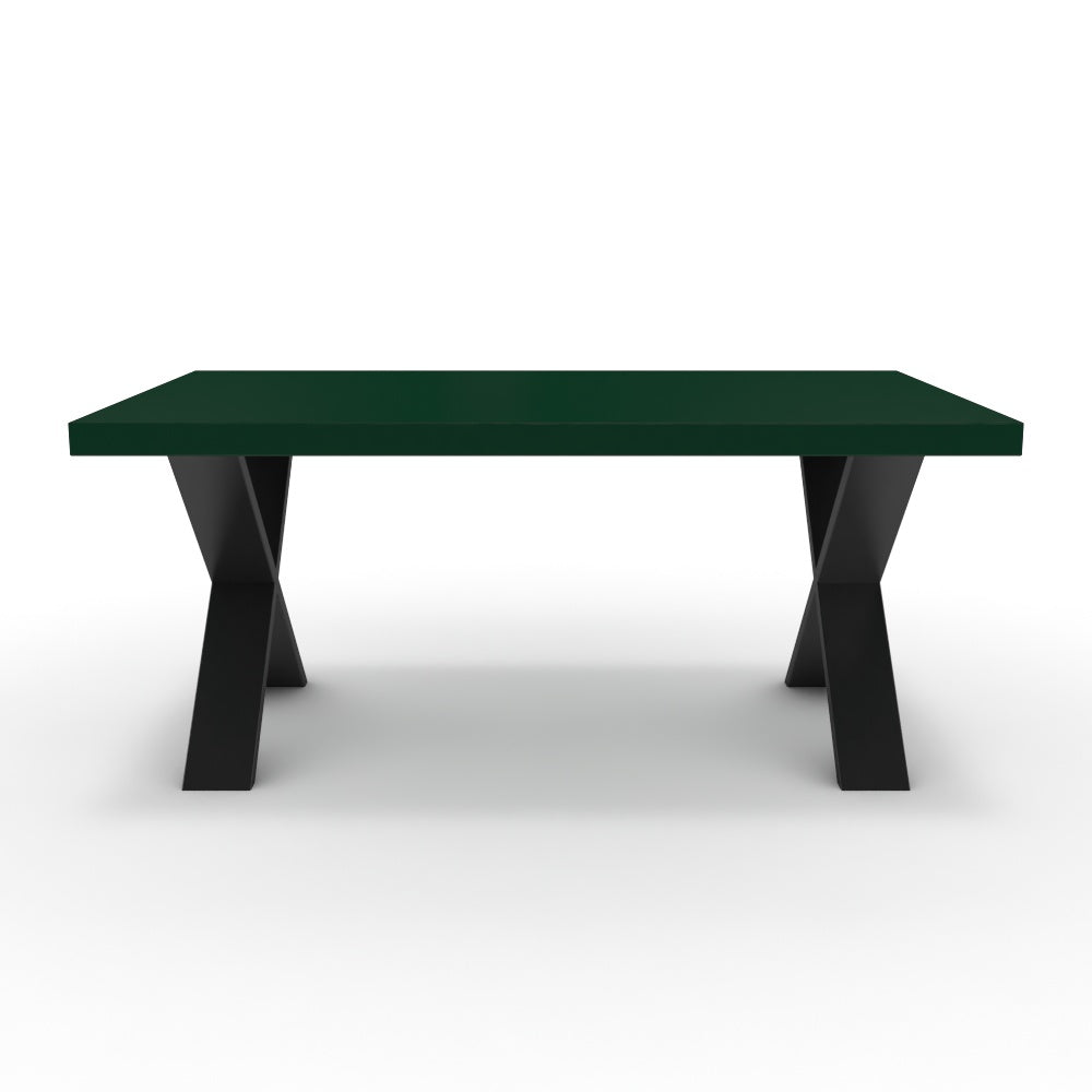 Dohányzóasztal - Préma fekete lábbal - Forest zöld, méret: 100x60