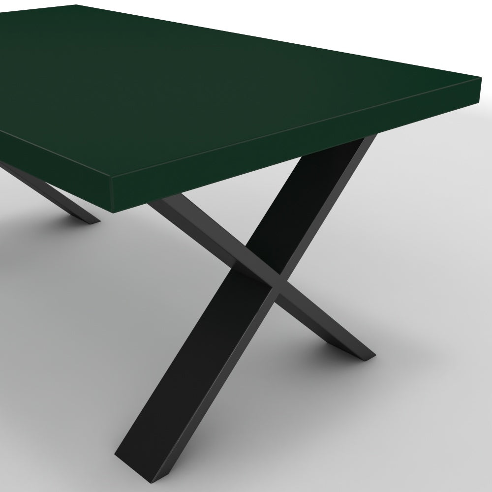 Dohányzóasztal - Préma fekete lábbal - Forest zöld, méret: 100x60
