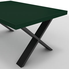 Dohányzóasztal - Préma fekete lábbal - Forest zöld, méret: 100x60