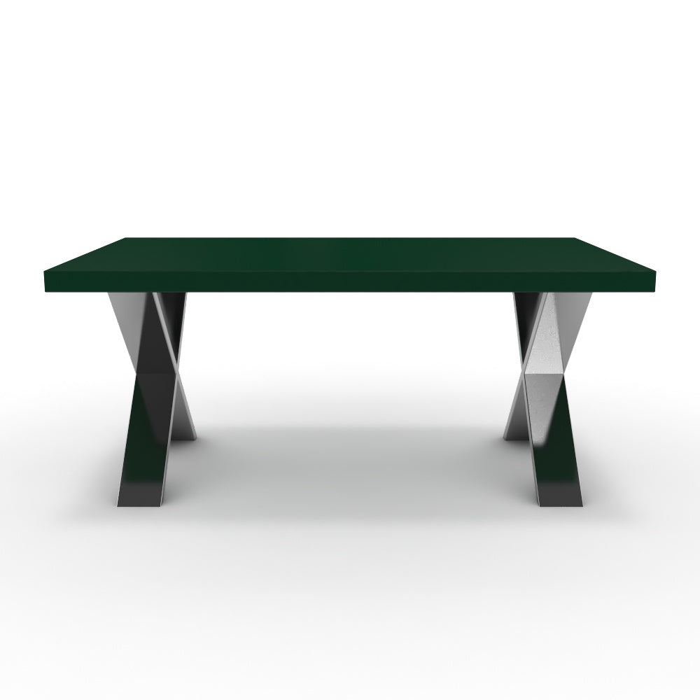 Dohányzóasztal - Préma króm lábbal - Forest zöld, méret: 100x60