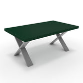 Dohányzóasztal - Préma festett ezüst lábbal - Forest zöld, méret: 100x60