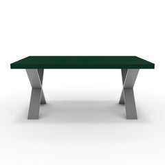 Dohányzóasztal - Préma festett ezüst lábbal - Forest zöld, méret: 100x60