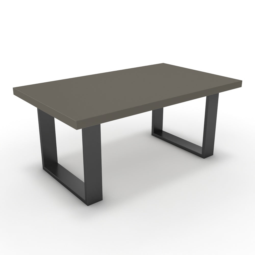 Dohányzóasztal - Antara fekete lábbal - Fosszil szürke, méret: 100x60