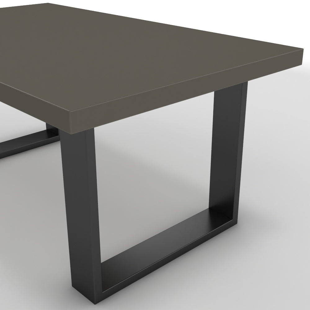 Dohányzóasztal - Antara fekete lábbal - Fosszil szürke, méret: 100x60