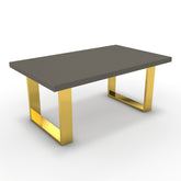 Dohányzóasztal - Antara arany lábbal - Fosszil szürke, méret: 100x60