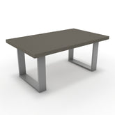 Dohányzóasztal - Antara festett ezüst lábbal - Fosszil szürke, méret: 100x60