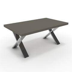 Dohányzóasztal - Préma króm lábbal - Fosszil szürke, méret: 100x60