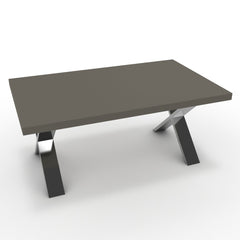 Dohányzóasztal - Préma króm lábbal - Fosszil szürke, méret: 100x60