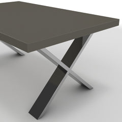 Dohányzóasztal - Préma króm lábbal - Fosszil szürke, méret: 100x60