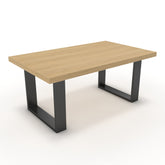 Dohányzóasztal - Antara fekete lábbal - Vicenza tölgy, méret: 100x60