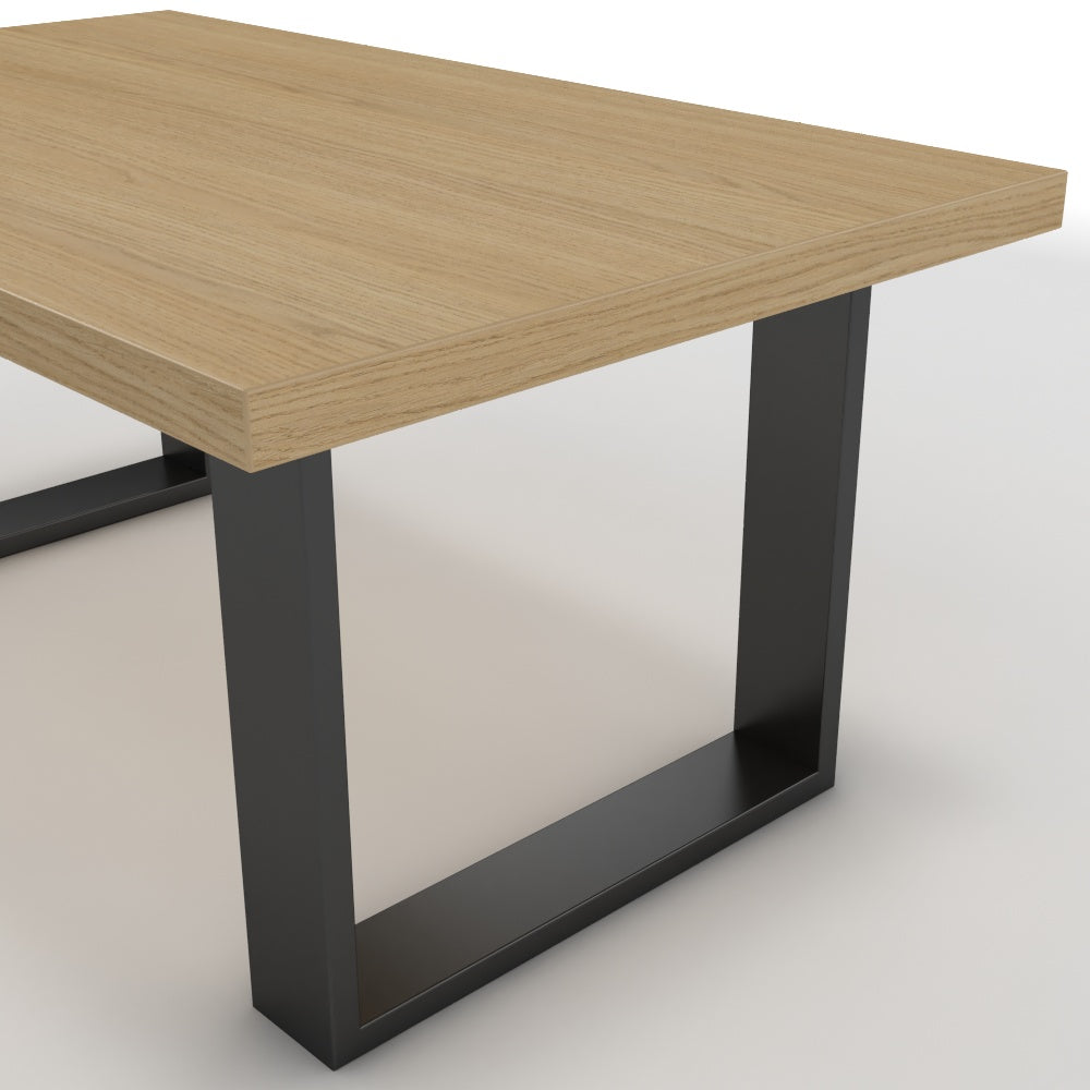 Dohányzóasztal - Antara fekete lábbal - Vicenza tölgy, méret: 100x60