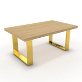 Dohányzóasztal - Antara arany lábbal - Vicenza tölgy, méret: 100x60