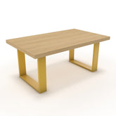 Dohányzóasztal - Antara festett arany lábbal - Vicenza tölgy, méret: 100x60