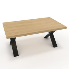 Dohányzóasztal - Préma fekete lábbal - Vicenza tölgy, méret: 100x60