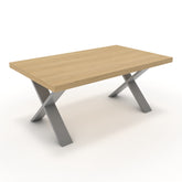 Dohányzóasztal - Préma festett ezüst lábbal - Vicenza tölgy, méret: 100x60