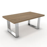 Dohányzóasztal - Antara króm lábbal - Világos rauna szil, méret: 100x60