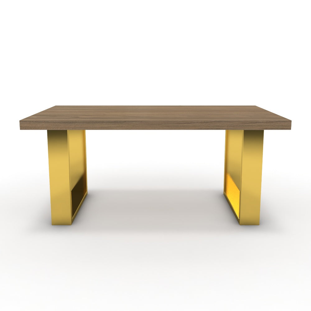 Dohányzóasztal - Antara arany lábbal - Világos rauna szil, méret: 100x60