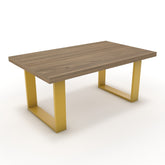 Dohányzóasztal - Antara festett arany lábbal - Világos rauna szil, méret: 100x60