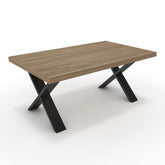 Dohányzóasztal - Préma fekete lábbal - Világos rauna szil, méret: 100x60