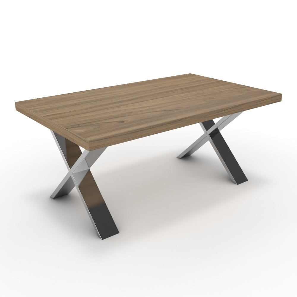 Dohányzóasztal - Préma króm lábbal - Világos rauna szil, méret: 100x60