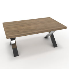 Dohányzóasztal - Préma króm lábbal - Világos rauna szil, méret: 100x60