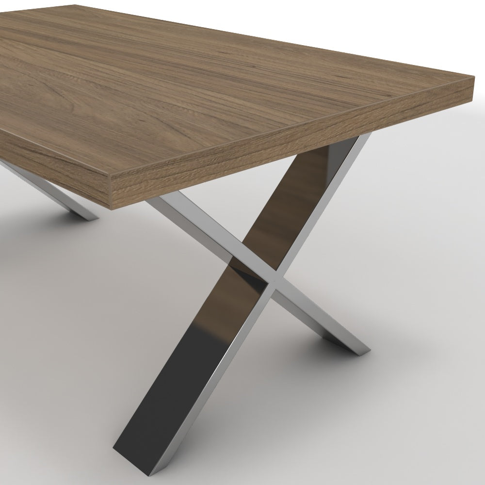 Dohányzóasztal - Préma króm lábbal - Világos rauna szil, méret: 100x60