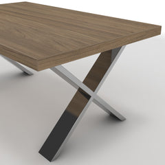 Dohányzóasztal - Préma króm lábbal - Világos rauna szil, méret: 100x60