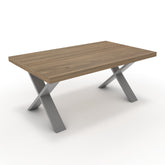 Dohányzóasztal - Préma festett ezüst lábbal - Világos rauna szil, méret: 100x60