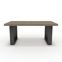 Dohányzóasztal - Antara fekete lábbal - Szürke Vicenza tölgy, méret: 100x60