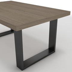 Dohányzóasztal - Antara fekete lábbal - Szürke Vicenza tölgy, méret: 100x60