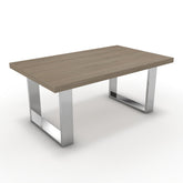 Dohányzóasztal - Antara króm lábbal - Szürke Vicenza tölgy, méret: 100x60