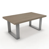 Dohányzóasztal - Antara festett ezüst lábbal - Szürke Vicenza tölgy, méret: 100x60