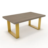 Dohányzóasztal - Antara festett arany lábbal - Szürke Vicenza tölgy, méret: 100x60