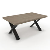 Dohányzóasztal - Préma fekete lábbal - Szürke Vicenza tölgy, méret: 100x60