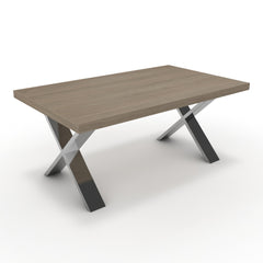 Dohányzóasztal - Préma króm lábbal - Szürke Vicenza tölgy, méret: 100x60