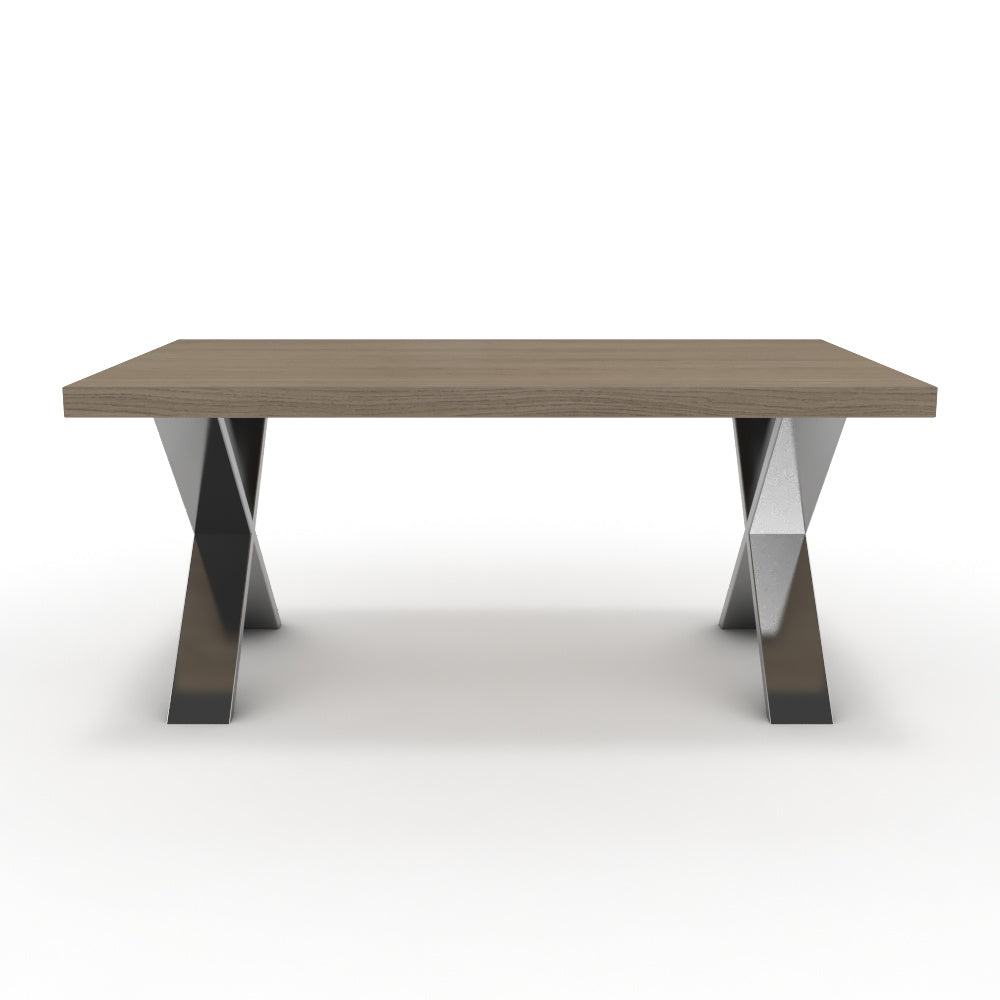 Dohányzóasztal - Préma króm lábbal - Szürke Vicenza tölgy, méret: 100x60