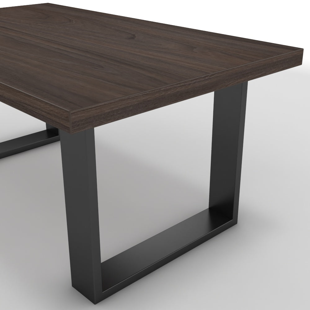 Dohányzóasztal - Antara fekete lábbal - Sötét rauna szil, méret: 100x60