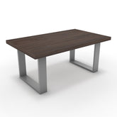 Dohányzóasztal - Antara festett ezüst lábbal - Sötét rauna szil, méret: 100x60