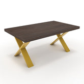 Dohányzóasztal - Préma festett arany lábbal - Sötét rauna szil, méret: 100x60