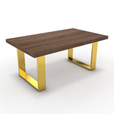 Dohányzóasztal - Antara arany lábbal - Barna sonoma tölgy, méret: 100x60