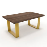 Dohányzóasztal - Antara festett arany lábbal - Barna sonoma tölgy, méret: 100x60