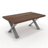 Dohányzóasztal - Préma festett ezüst lábbal - Barna sonoma tölgy, méret: 100x60