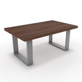 Dohányzóasztal - Antara festett ezüst lábbal - Mogyoró, méret: 100x60