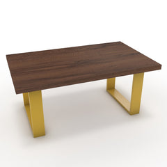 Dohányzóasztal - Antara festett arany lábbal - Mogyoró, méret: 100x60